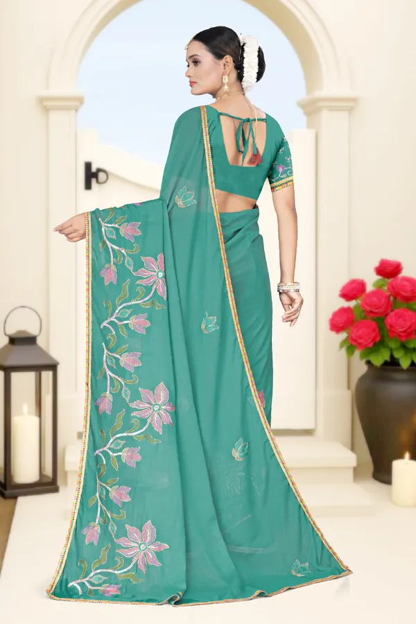 Women's_L.PECH_Floral_Embroidered_Saree_–_Festive_Wear_Star_Georgette_Saree_with_Matching_Blouse_Piece