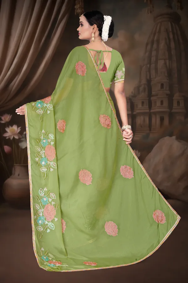 Women's_L.GREEN_Floral_Embroidered_Saree_–_Festive_Wear_Star_Georgette_Saree_with_Matching_Blouse_Piece