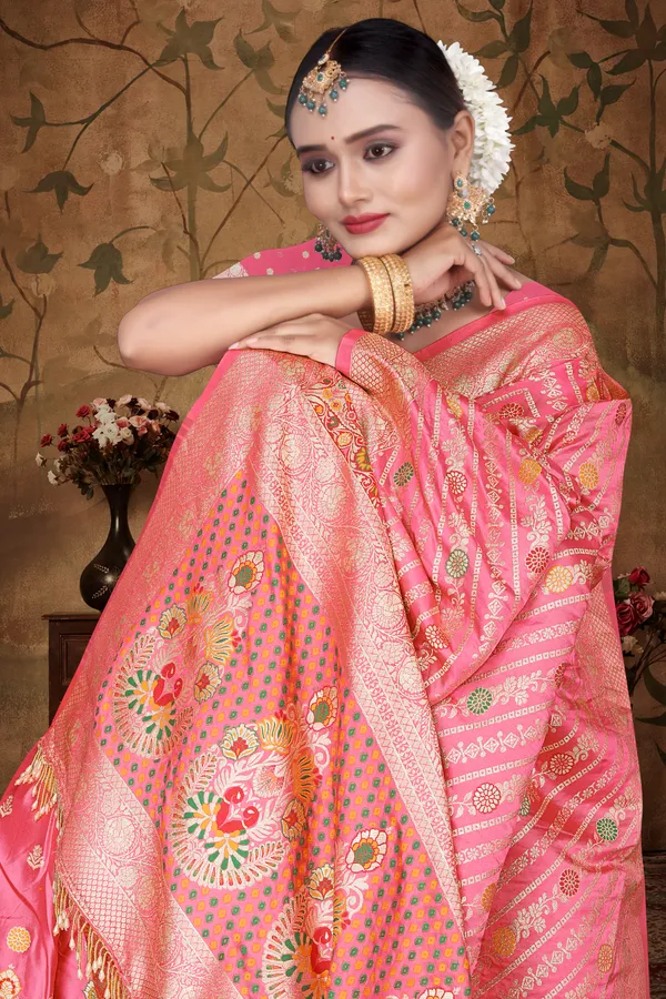 Women's_Banarasi_Art_Silk_Saree_–_Bridal_Red_Festive_Wear_Saree_with_Rich_Golden_Zari_Border_and_Blouse_Piece