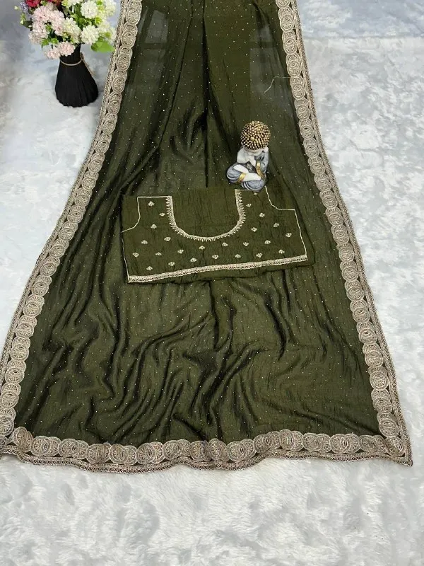 Mehndi_Vichitra_Silk_Saree_For_Women