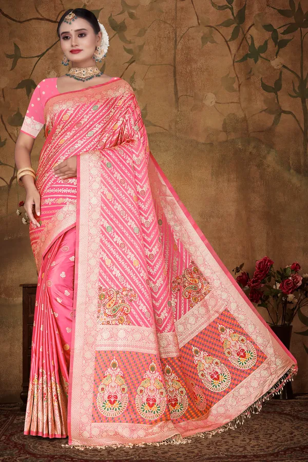Women's_Banarasi_Art_Silk_Saree_–_Bridal_Red_Festive_Wear_Saree_with_Rich_Golden_Zari_Border_and_Blouse_Piece
