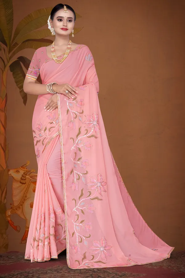 Women's_L.Peach_Floral_Embroidered_Saree_–_Festive_Wear_Star_Georgette_Saree_with_Matching_Blouse_Piece