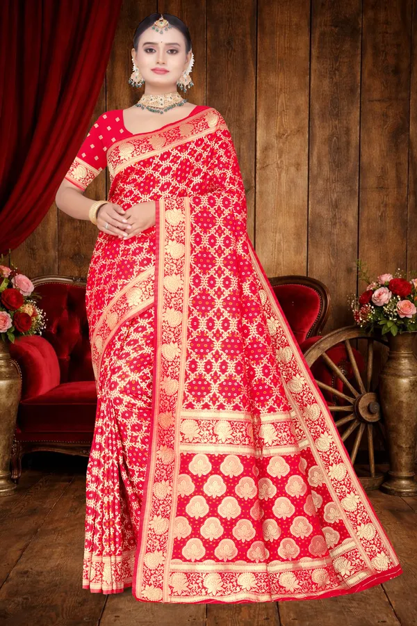 Women's_Banarasi_Art_Silk_Saree_–_Crimson_Red_Festive_Wear_Saree_with_Heavy_Woven_Golden_Zari_Border_and_Blouse_Piece