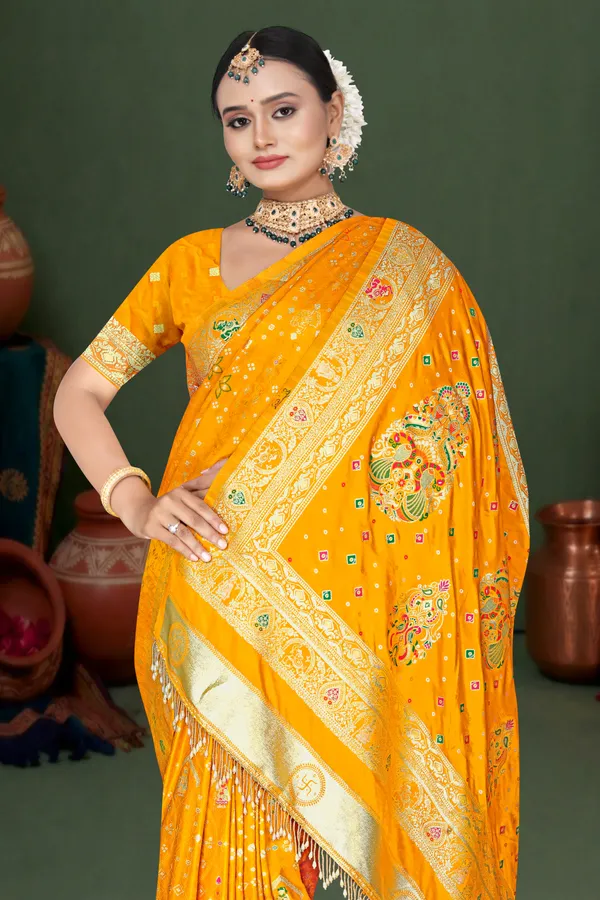 Women's_Banarasi_Silk_Saree_–_Bright_Yellow_Festive_Wear_Saree_with_Heavy_Woven_Golden_Zari_Border_and_Blouse_Piece