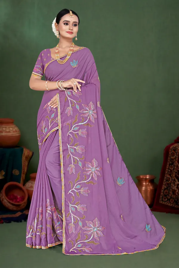 Women's_PURPLE_Floral_Embroidered_Saree_–_Festive_Wear_Star_Georgette_Saree_with_Matching_Blouse_Piece