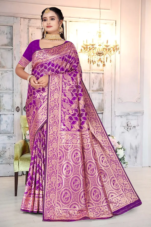 Women's_Banarasi_Art_Silk_Saree_–_Deep_wine_Festive_Wear_Saree_with_Heavy_Woven_Golden_Zari_Pallu_and_Blouse_Piece