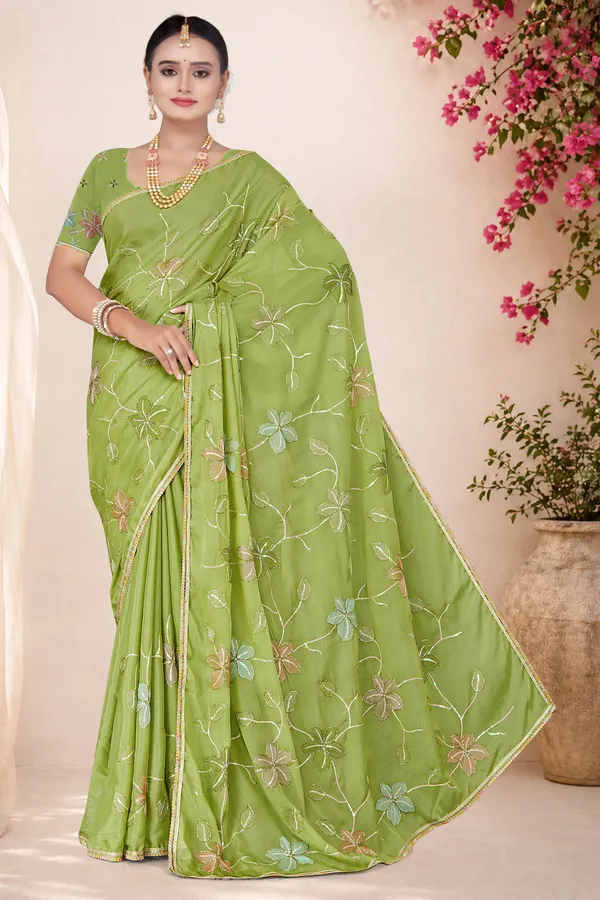 Women's_L.GREEN_Floral_Embroidered_Saree_–_Festive_Wear_Star_Georgette_Saree_with_Matching_Blouse_Piece