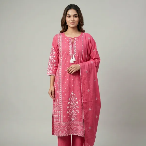 Pink_Embroidered_Cotton_Kurta_Set_With_Dupatta_For_Women