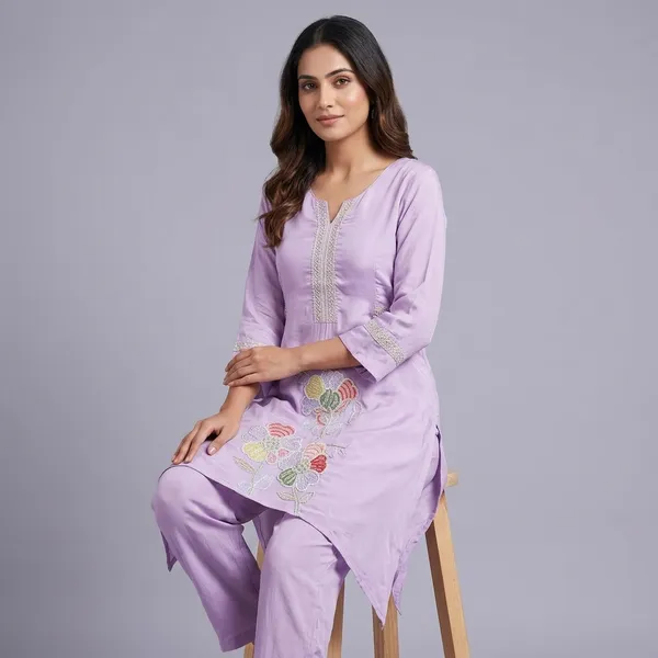 Lavender_Crepe_Embroidered_Co-Ord_Set_For_Women