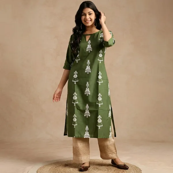 Women_Olive_Green_Rayon_Printed_Straight_Kurti_Designer_Ethnic_Wear_Kurta_Casual_Daily_Wear