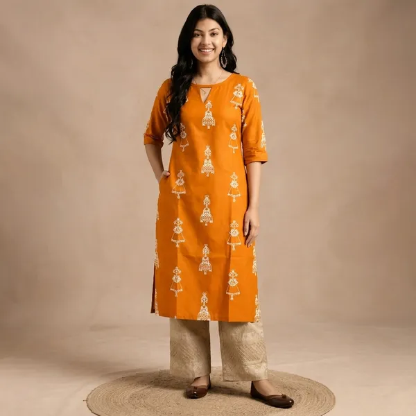 Women_Orange_Rayon_Printed_Straight_Kurti_Ethnic_Motif_Print_Kurta_Casual_And_Office_Wear