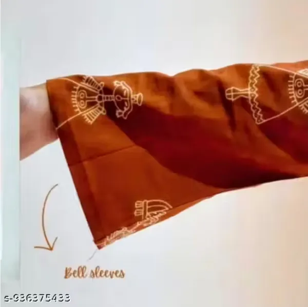 Women_Rust_Orange_Rayon_Printed_Peplum_Top_Square_Neck_Flared_Kurti_Top_Casual_Ethnic_Wear