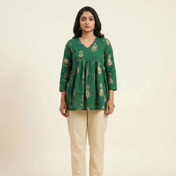 Women_Green_Rayon_Peplum_Kurti_Top_Stylish_Printed_Ethnic_Top_For_Daily_Wear