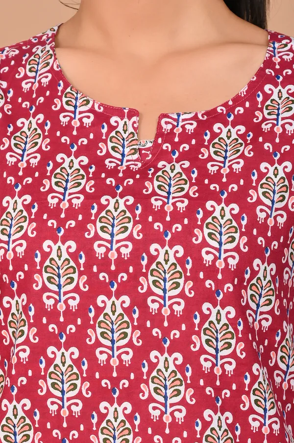 Pink_Cotton_Leheriya_Printed_Night_Suit_Set_For_Women