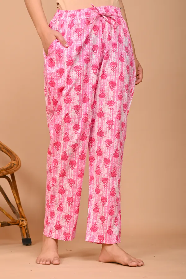 Pink_Cotton_Floral_Printed_Night_Suit_Set_For_Women