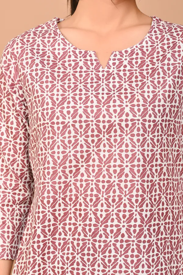 Mauve_Cotton_Geometric_Printed_Night_Suit_Set_For_Women