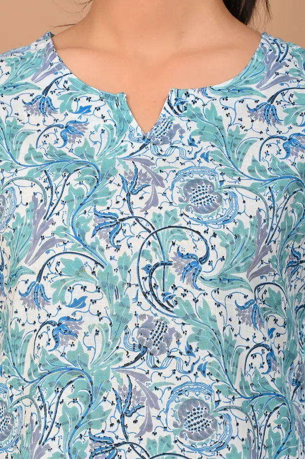 Aqua_Blue_Cotton_Paisley_Printed_Night_Suit_Set_For_Women