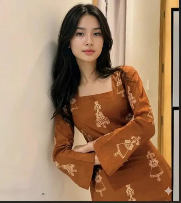 Women_Rust_Orange_Rayon_Printed_Peplum_Top_Square_Neck_Flared_Kurti_Top_Casual_Ethnic_Wear