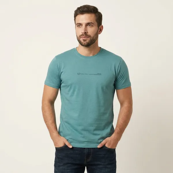 Teal_Blue_Cotton_Regular_Fit_Crew_Neck_T-Shirt_For_Men
