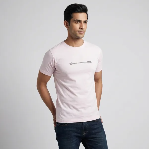 Light_Pink_Cotton_Graphic_Print_Crew_Neck_T-Shirt_For_Men