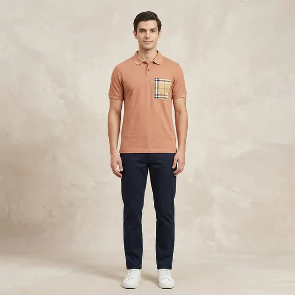 Brown_Cotton_Relaxed_Fit_Check_Pocket_Polo_T-Shirt_For_Men
