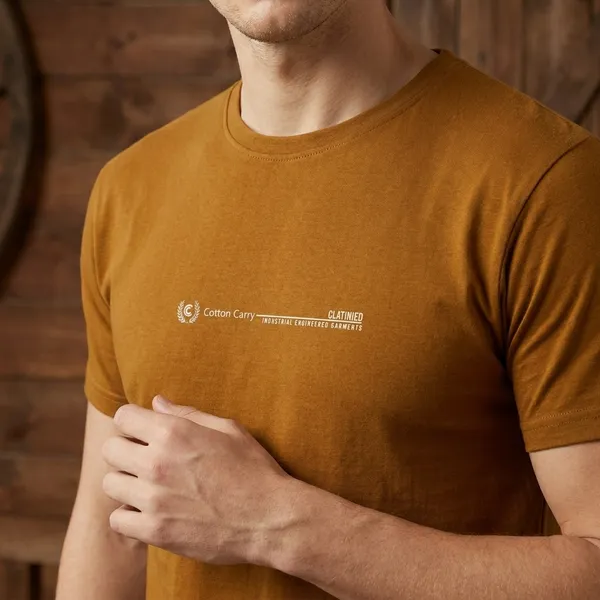 Mustard_Yellow_Cotton_Regular_Fit_Crew_Neck_T-Shirt_For_Men