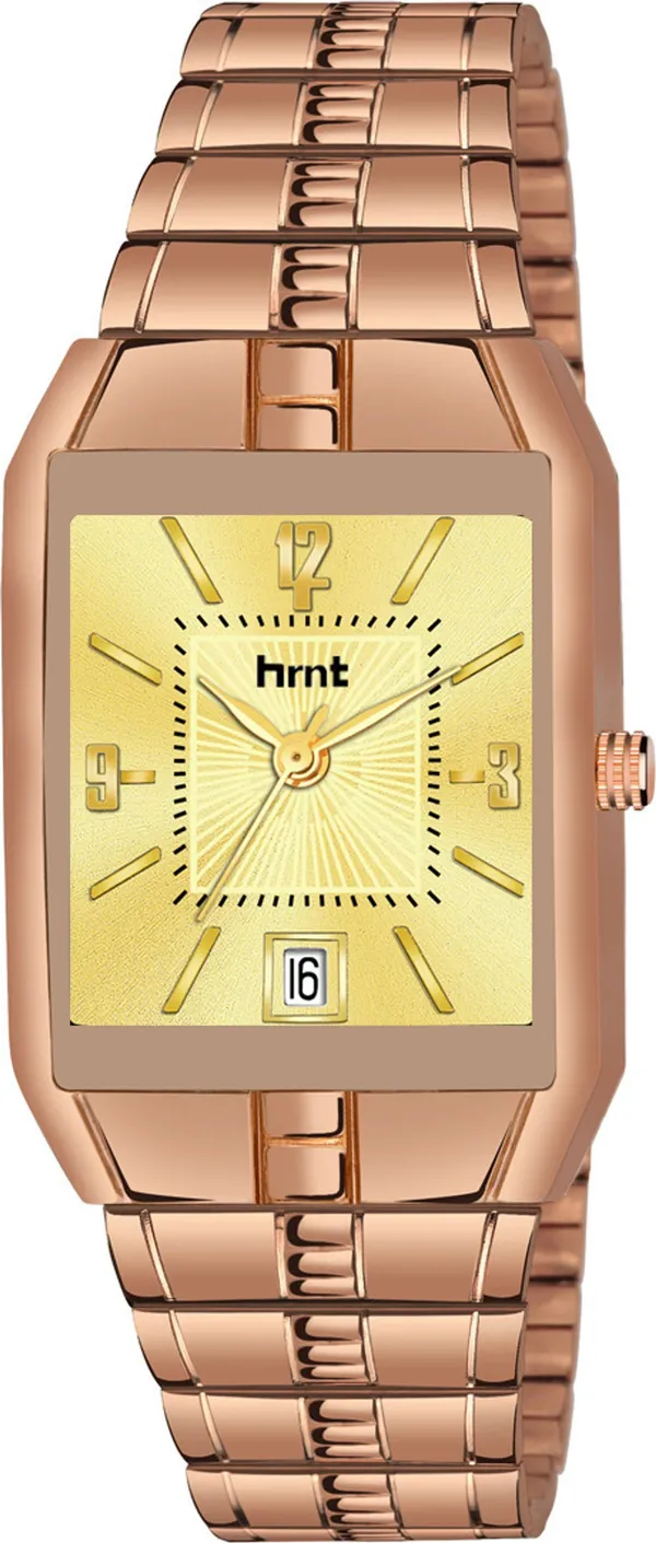 Rose_Gold_Stainless_Steel_Rectangular_Dial_Date_Display_Analog_Watch_For_Men