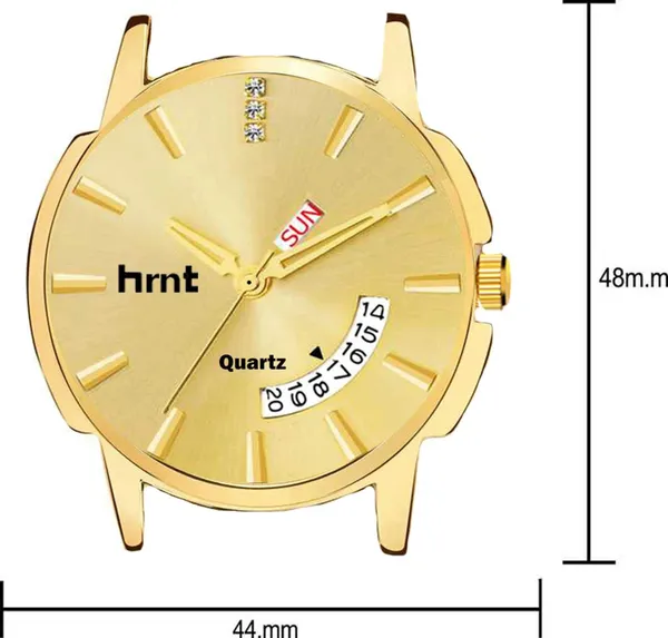 Gold_Tone_Stainless_Steel_Day_Date_Analog_Watch_For_Men