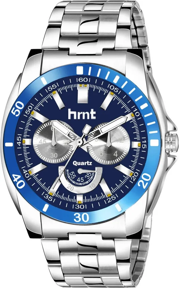 Blue_And_Silver_Stainless_Steel_Chronograph_Sports_Watch_For_Men