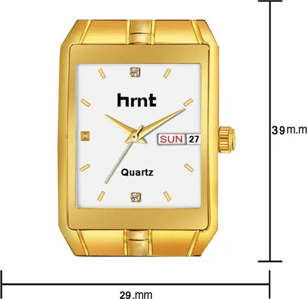 Gold_Stainless_Steel_Rectangular_Dial_Day_Date_Analog_Watch_For_Men