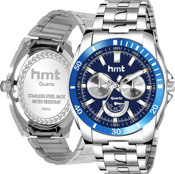 Blue_And_Silver_Stainless_Steel_Chronograph_Sports_Watch_For_Men