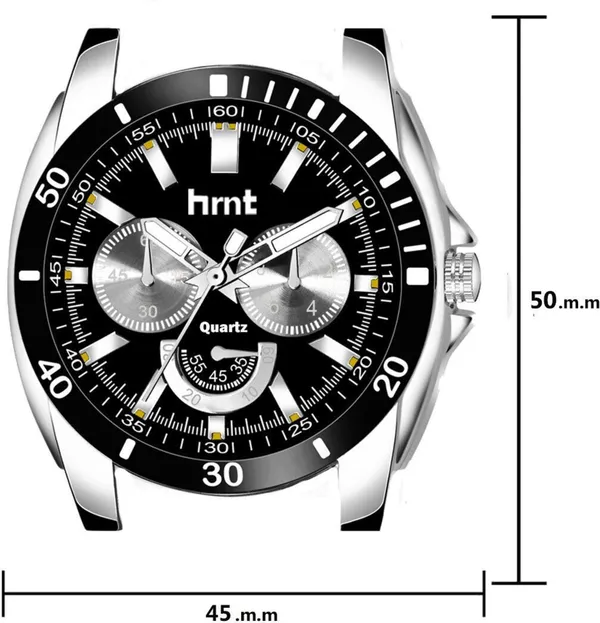Black_And_Silver_Stainless_Steel_Chronograph_Sports_Watch_For_Men