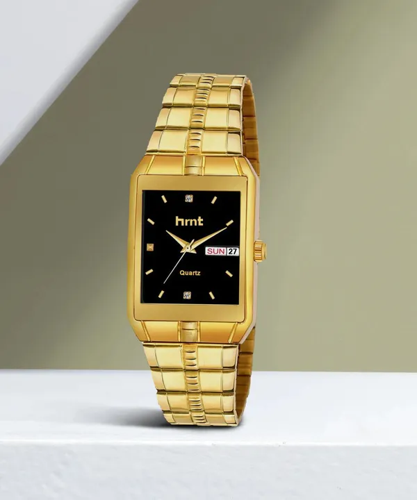 Black_And_Gold_Stainless_Steel_Rectangular_Dial_Analog_Watch_For_Men