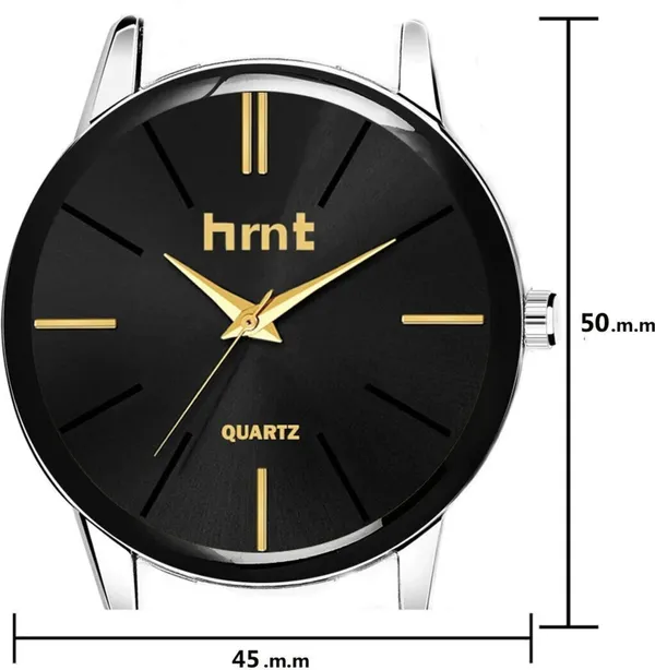 Black_And_Gold_Accent_Stainless_Steel_Quartz_Analog_Watch_For_Men