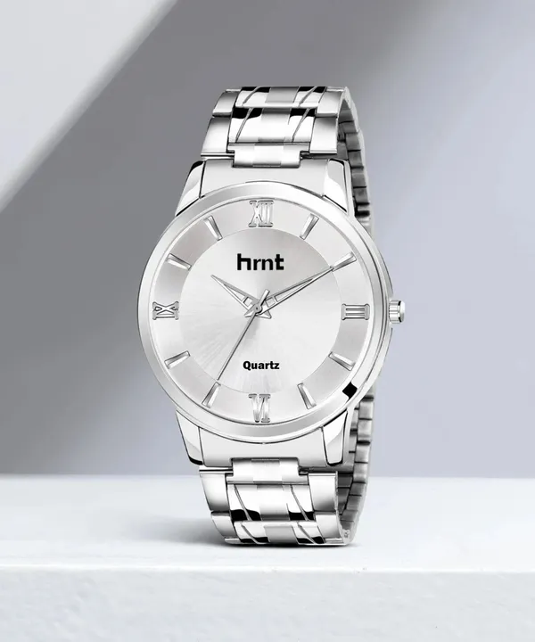 Silver_Stainless_Steel_Roman_Numeral_Dial_Analog_Quartz_Watch_For_Men