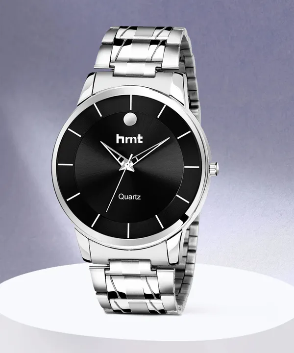 Silver_And_Black_Stainless_Steel_Quartz_Analog_Watch_For_Men