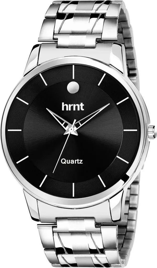 Silver_And_Black_Stainless_Steel_Quartz_Analog_Watch_For_Men