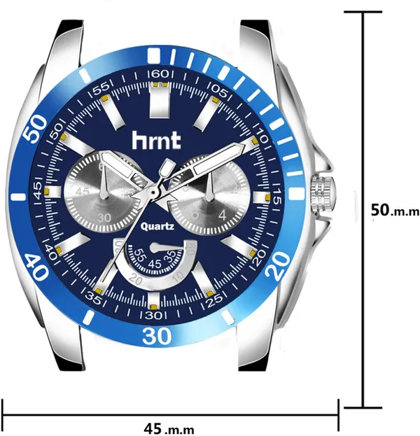 Blue_And_Silver_Stainless_Steel_Chronograph_Sports_Watch_For_Men