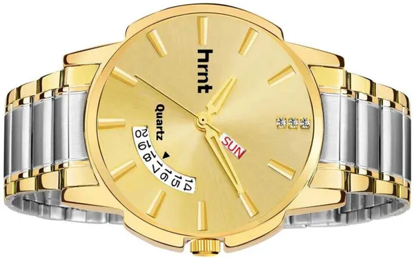 Gold_Tone_Stainless_Steel_Day_Date_Analog_Watch_For_Men
