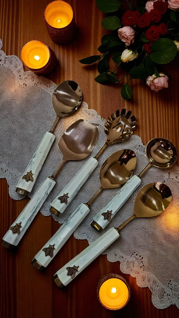 Golden_Hive_Serving_Spoon_Set_Of_6_Pcs