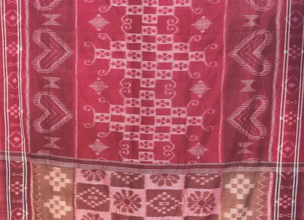 Bandhika_Maniabandha_Pure_Cotton_Saree_Deep_Pink_Beige_Traditional