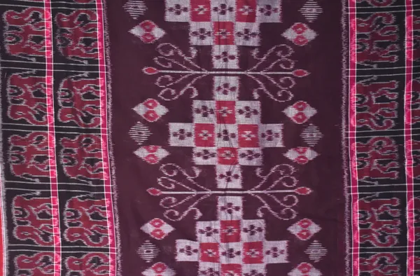 Bandhika_Maniabandha_Ikat_Pure_Cotton_Saree_–_Black,_Maroon_&_Red_Traditional_Design