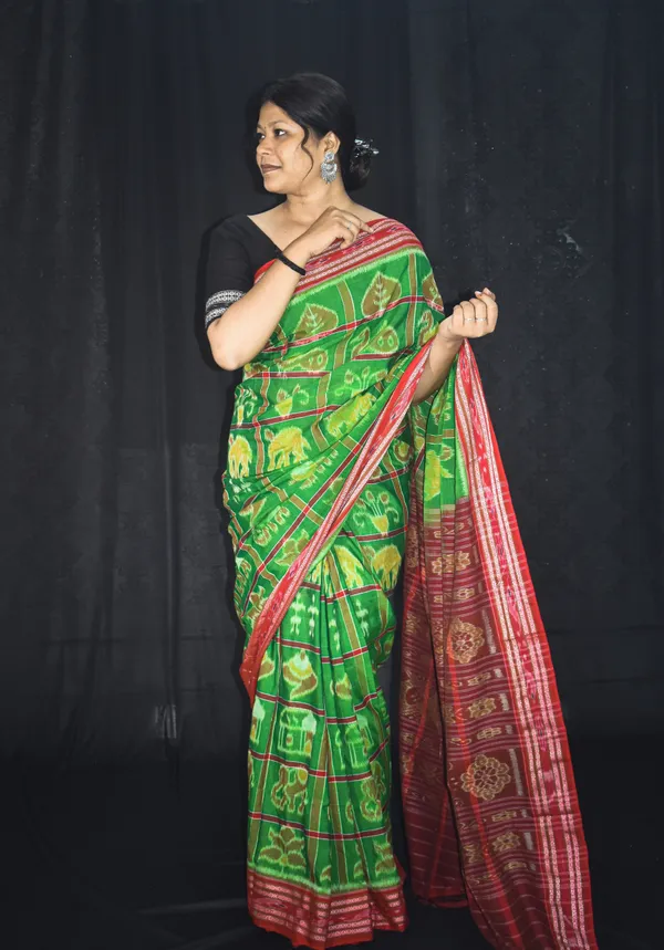 Bandhika_Red_Green_Maniabandh_Handloom_Saree