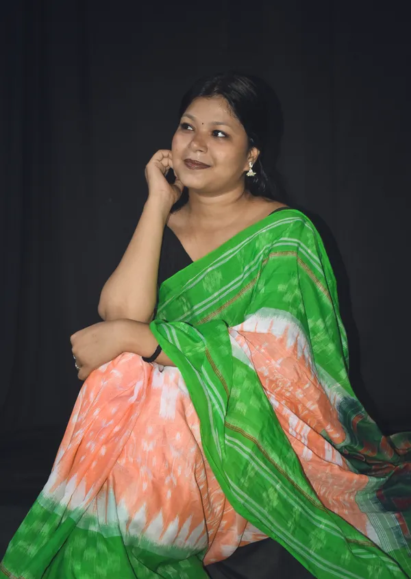 Bandhika_Pure_Cotton_Handloom_PASAPALLI_Ikat_Saree_–_Green_&_Black