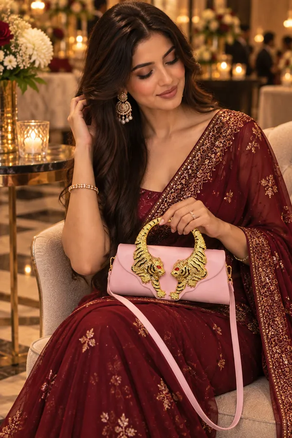 Blush_Pink_Twin_Tiger_Statement_Handbag
