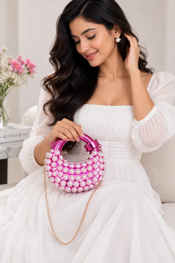 Luxury_Pink_Pearl_Moon_Bag