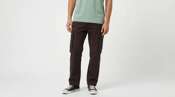 Coffee_Premium_Cotton_Lycra_Cargo_For_Men