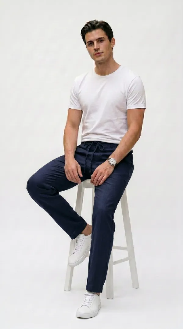 Blue_Premium_Cotton_Lycra_Pant_For_Men