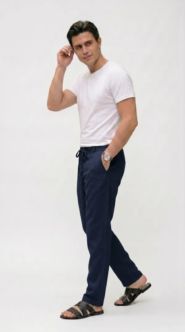 Blue_Premium_Cotton_Lycra_Pant_For_Men