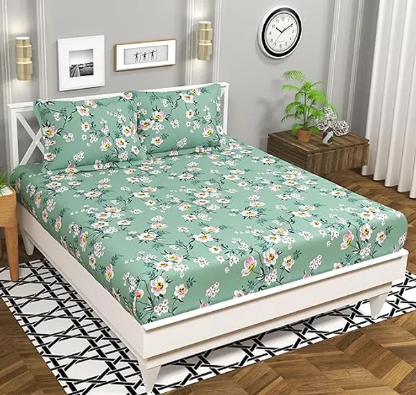 Multicolor_Premium_Cotton_Lycra_Double_Bedsheet_With_2_Pillow_Cover